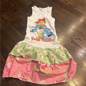 American Apparel Kids Tank Dress - White, Green, Pink